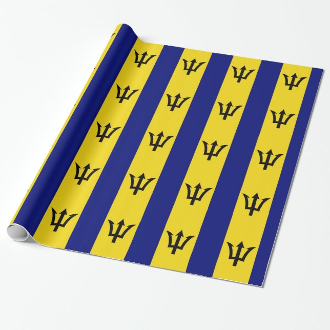 Papel De Regalo Bandera de Barbados (Desenrollado)