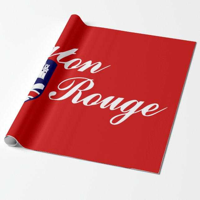 Papel De Regalo Bandera de Baton Rouge (Luisiana) (Desenrollado)