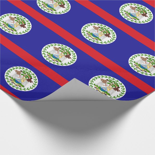 Papel De Regalo Bandera de Belice (Esquina)