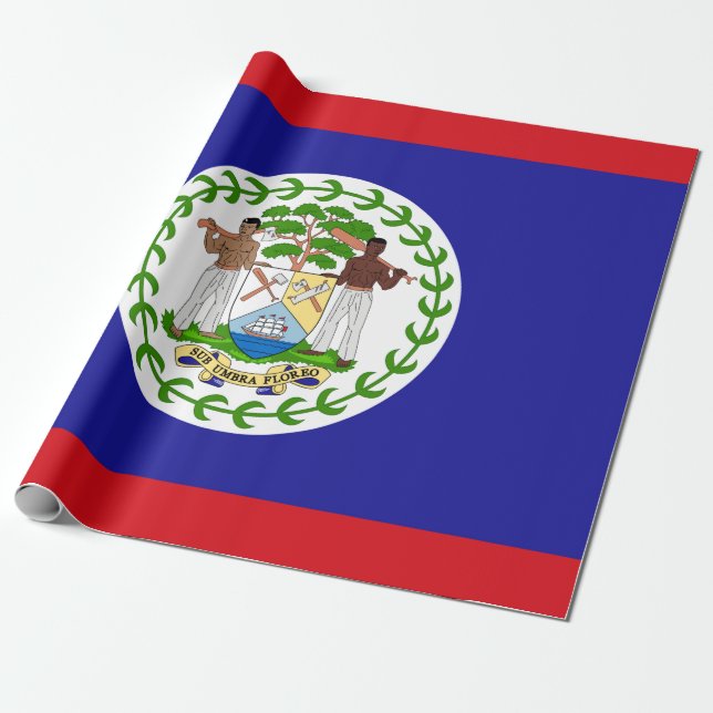 Papel De Regalo Bandera de Belice (Desenrollado)