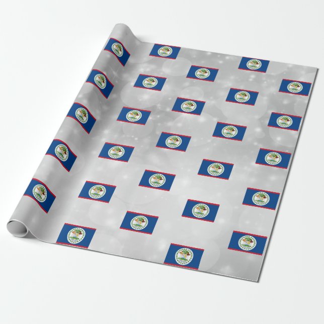 Papel De Regalo Bandera de Belice (Desenrollado)