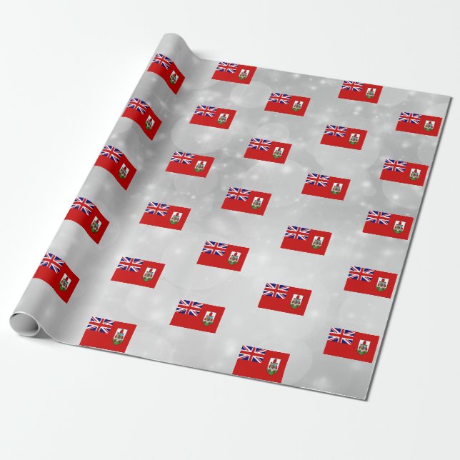Papel De Regalo Bandera de Bermudas (Desenrollado)