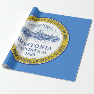 Papel De Regalo Bandera de Boston (Massachusetts)