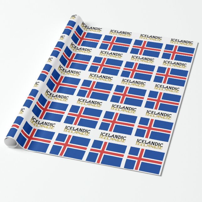 Papel De Regalo Bandera de caballo islandesa (Desenrollado)