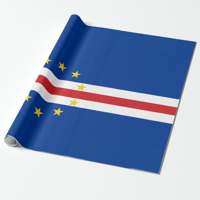 Papel De Regalo Bandera de Cabo Verde (Cabo Verde) (Desenrollado)