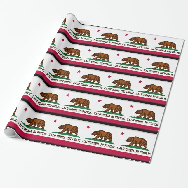 Papel De Regalo Bandera de California (Desenrollado)