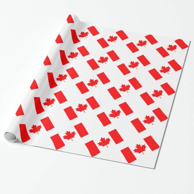 Papel De Regalo Bandera de Canadá (Desenrollado)