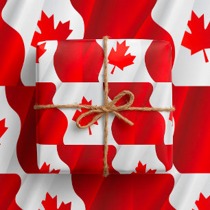 Papel De Regalo Bandera de Canadá de hojas de maíz