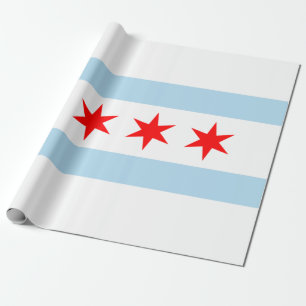 Papel De Regalo Bandera de Chicago (Illinois)