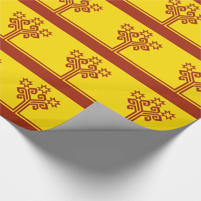 Papel De Regalo Bandera de Chuvasia (Esquina)