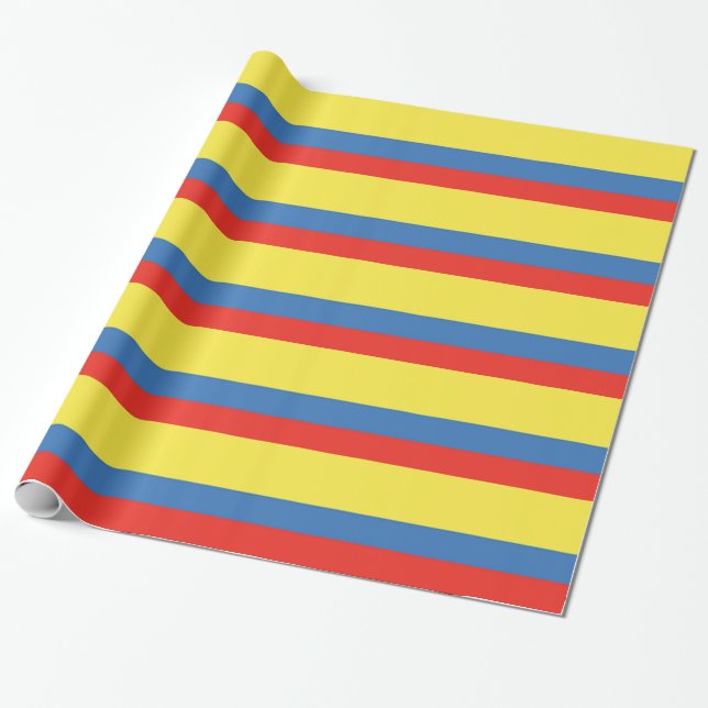 Papel De Regalo Bandera de Colombia (Desenrollado)