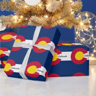 Papel De Regalo Bandera de Colorado y regalos de Colorado Estados 