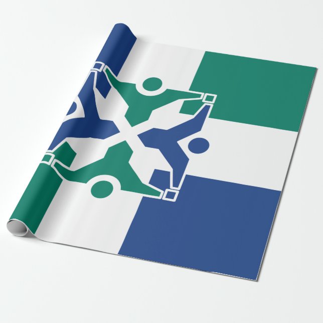 Papel De Regalo Bandera de Columbia (Missouri) (Desenrollado)