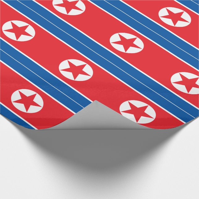 Papel De Regalo Bandera de Corea del Norte (Esquina)