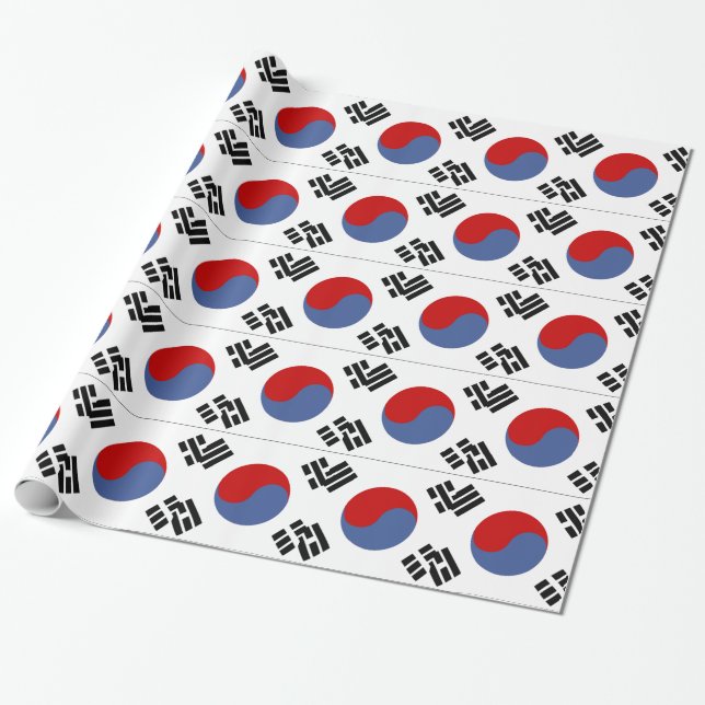 Papel De Regalo Bandera de Corea del Sur (Desenrollado)