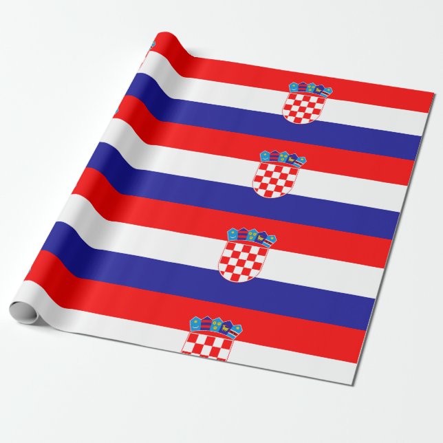 Papel De Regalo Bandera de Croacia (Desenrollado)