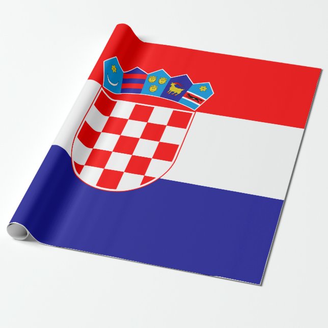 Papel De Regalo Bandera de Croacia (Desenrollado)
