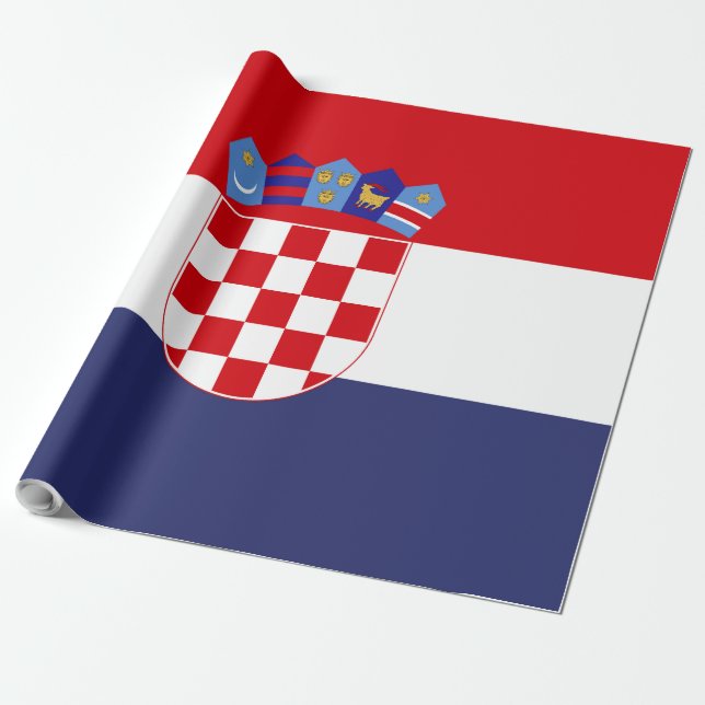 Papel De Regalo Bandera de Croacia (Desenrollado)