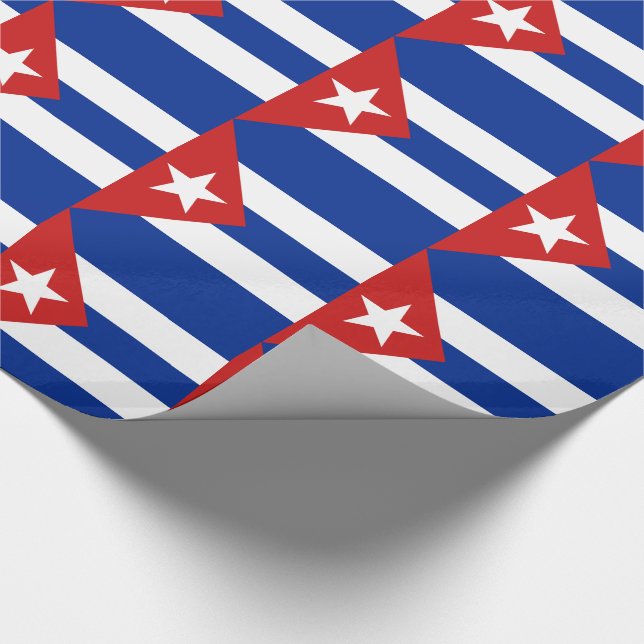 Papel De Regalo Bandera de Cuba (Esquina)