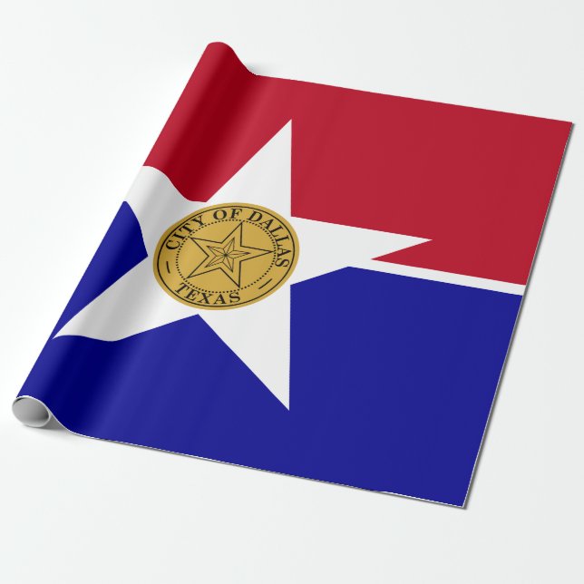Papel De Regalo Bandera de Dallas (Texas) (Desenrollado)