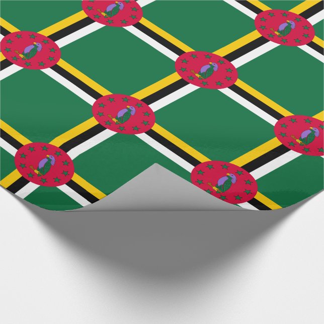 Papel De Regalo Bandera de Dominica (Esquina)