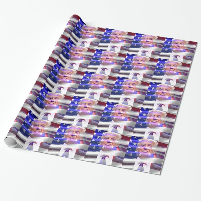 Papel De Regalo bandera de donald trump (Desenrollado)