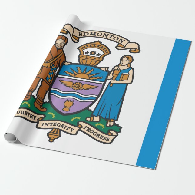 Papel De Regalo Bandera de Edmonton (Alberta, Canadá) (Desenrollado)