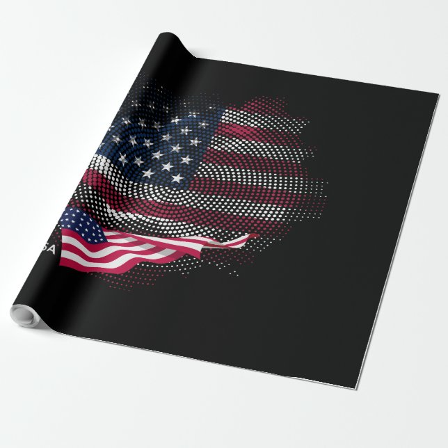 Papel De Regalo bandera de EE. UU. (Desenrollado)