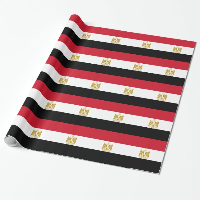 Papel De Regalo Bandera de Egipto (Desenrollado)