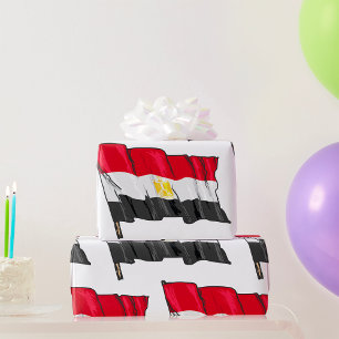 Papel De Regalo Bandera de Egipto con aspecto desgastado a mano