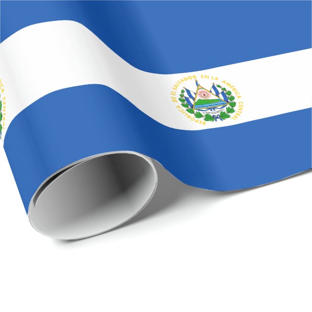 Papel De Regalo Bandera de El Salvador (Esquina del rollo)