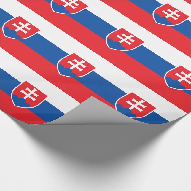Papel De Regalo Bandera de Eslovaquia (Esquina)