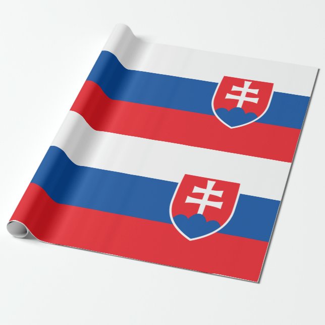 Papel De Regalo Bandera de Eslovaquia (Desenrollado)