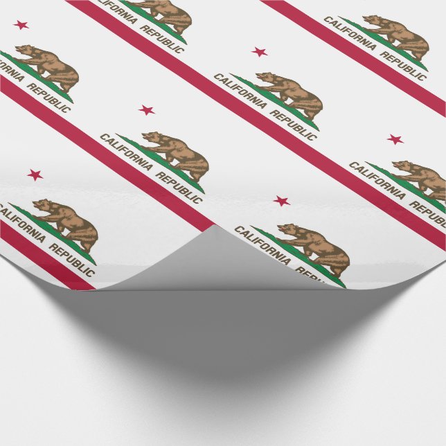 Papel De Regalo Bandera de estado de California (Esquina)