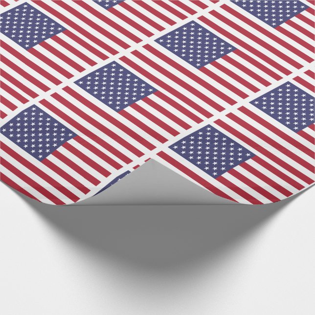 Papel De Regalo Bandera de Estados Unidos (Esquina)