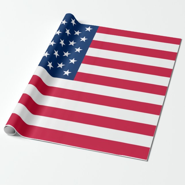 Papel De Regalo Bandera de Estados Unidos - Estados Unidos de Amér (Desenrollado)