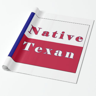 Papel De Regalo Bandera de estrella de solitario texana nativa