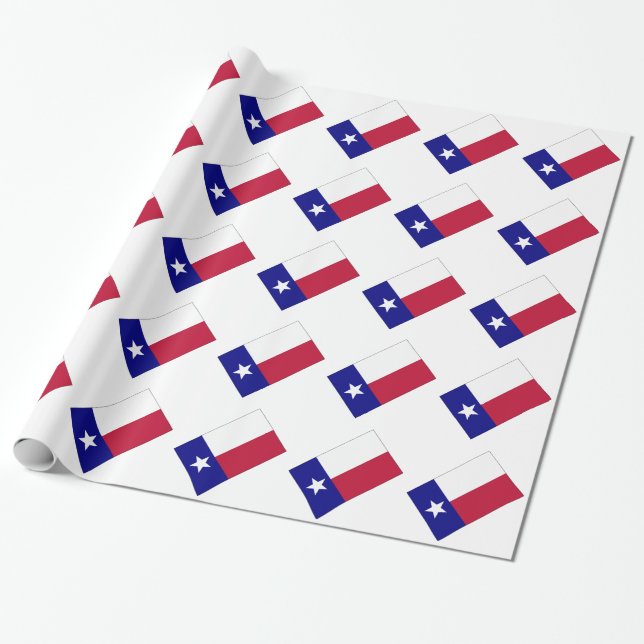 Papel De Regalo Bandera de estrella solitaria de Texas (Desenrollado)