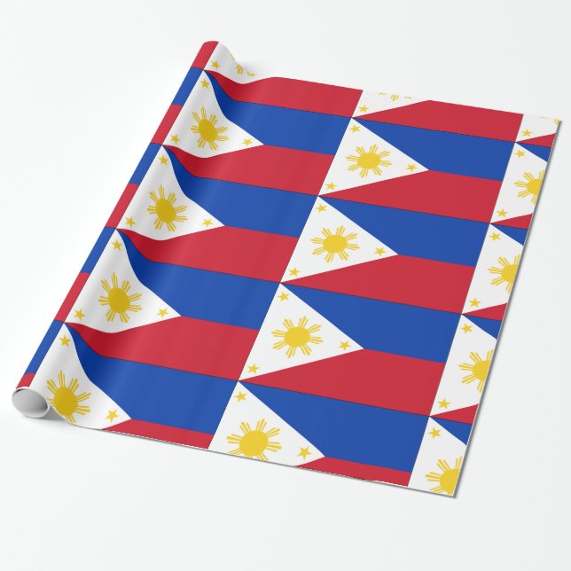 Papel De Regalo Bandera de Filipinas (Desenrollado)