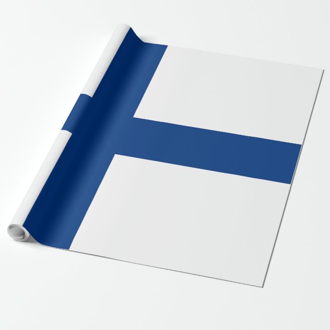 Papel De Regalo Bandera de Finlandia (Desenrollado)