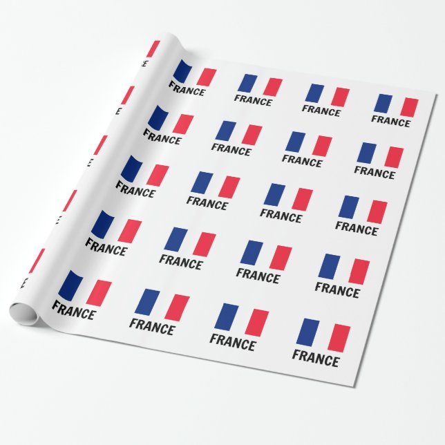 Papel De Regalo Bandera de Francia (Desenrollado)
