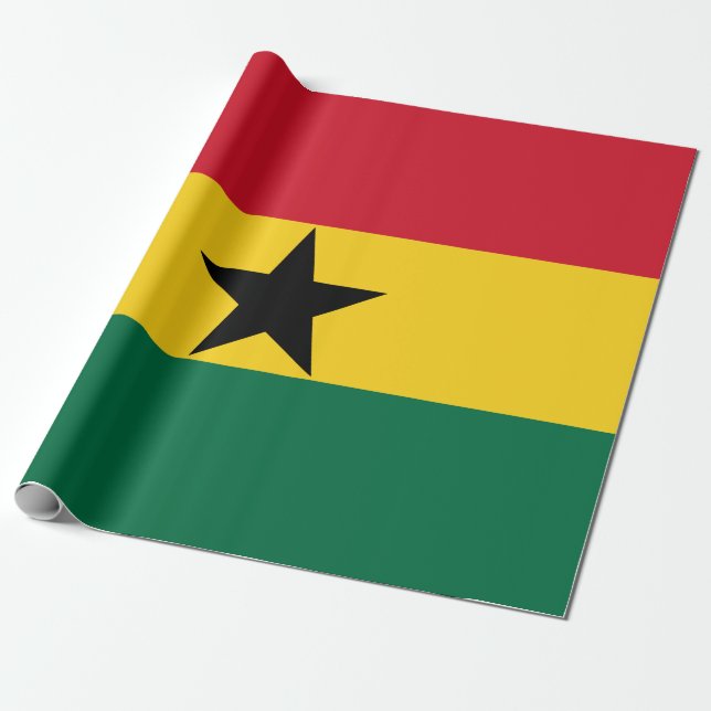 Papel De Regalo Bandera de Ghana (Desenrollado)