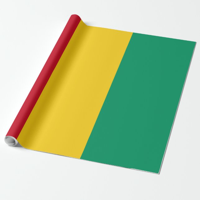 Papel De Regalo Bandera de Guinea (Desenrollado)