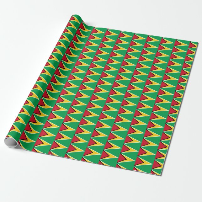 Papel De Regalo Bandera de Guyana  (Desenrollado)