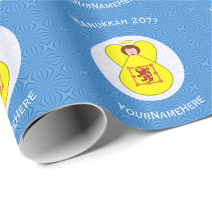 Papel De Regalo Bandera de Hanukkah del León Rampante Escocés Pers