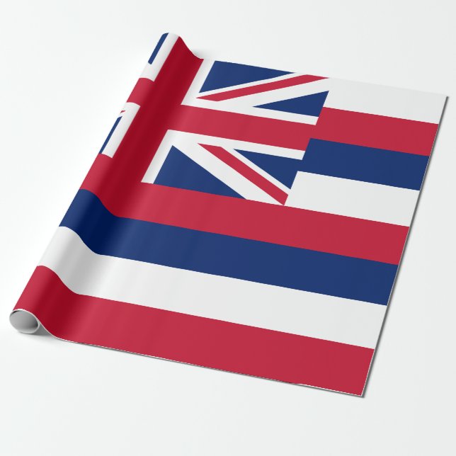 Papel De Regalo Bandera de Hawaii (Estado de los Estados Unidos) (Desenrollado)