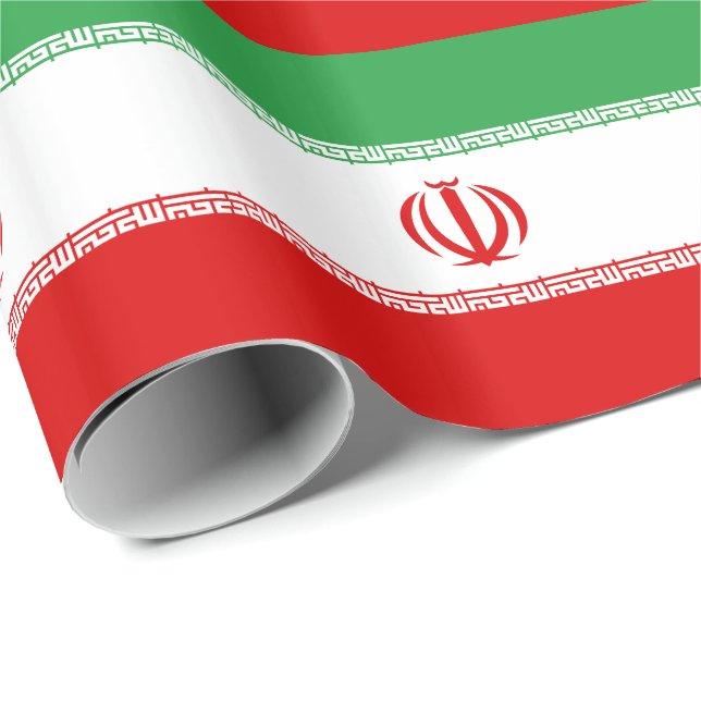 Papel De Regalo Bandera de Irán (Esquina del rollo)