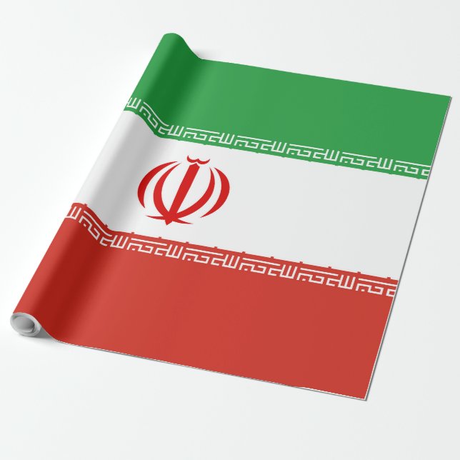 Papel De Regalo Bandera de Irán (Desenrollado)