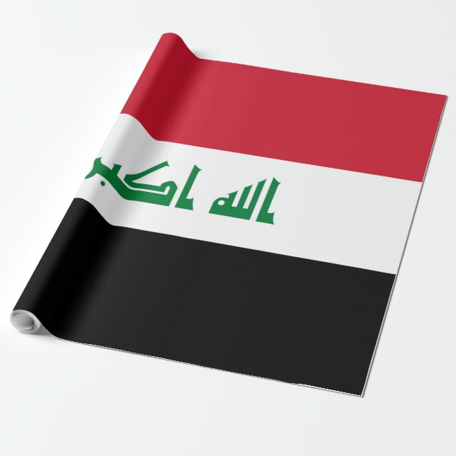 Papel De Regalo Bandera de Iraq (Desenrollado)