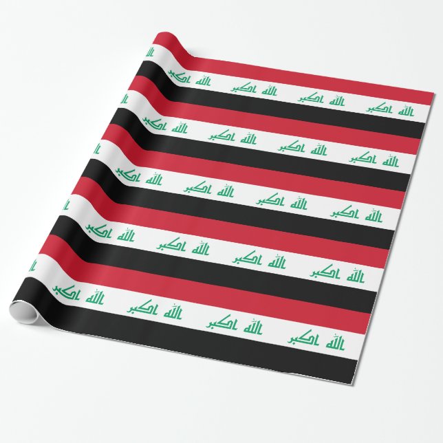 Papel De Regalo Bandera de Iraq (Desenrollado)